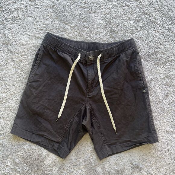 Vuori Men’s Charcoal Gray Ripstop Shorts Size Medium V370 Active Performance - Picture 2 of 8